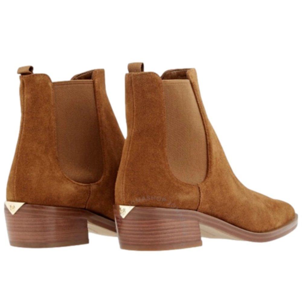 Michael Kors Lottie suede ankle boots in Amber colour, size 8.5 - Picture 2 of 6